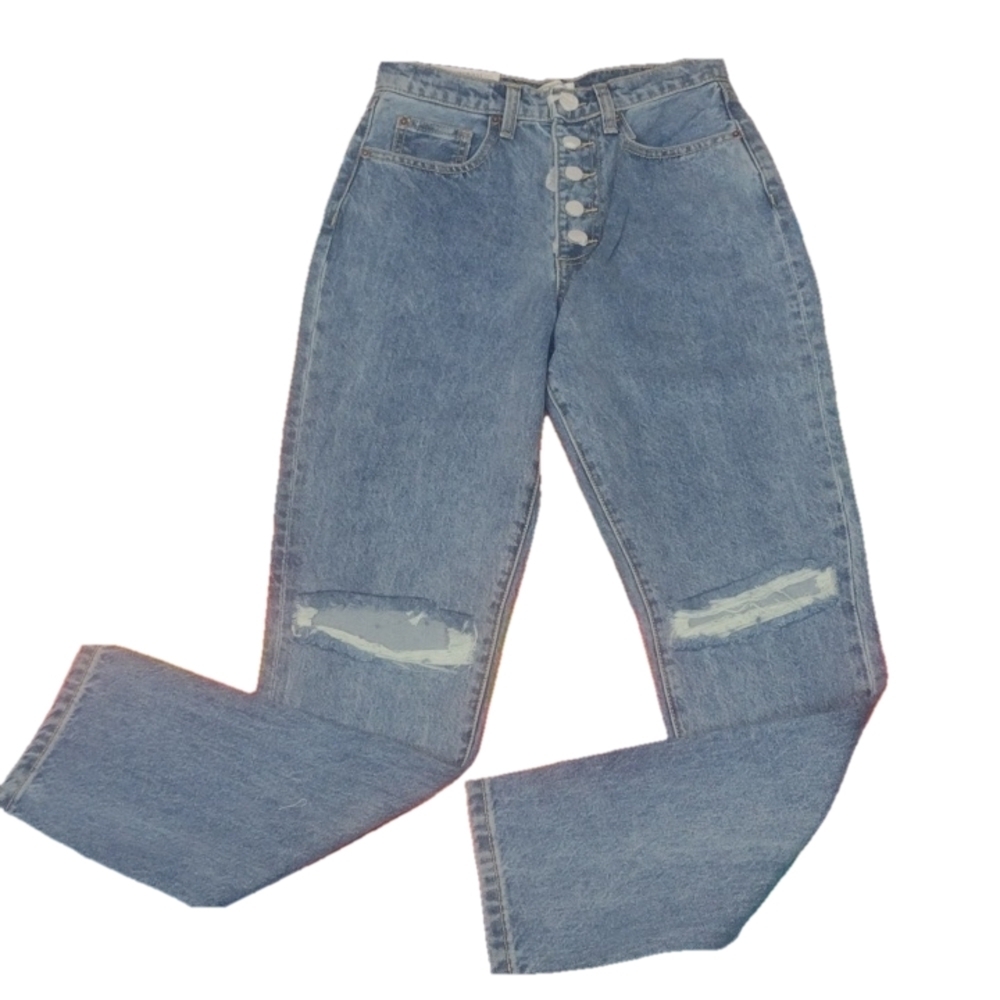 WEWOREWHAT the Danielle high rise vintage straight jeans size 25
